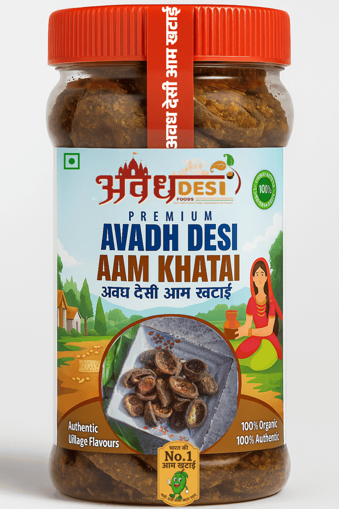 AVADH DESI FOODS - Home Made Traditional Special Aam ki khatai | Amchur | Khatta Chatpata | Kairi | Spicy Dry Mango