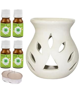 Peepalcomm Ceramic Aroma Oils & Diffusers Set - Pack of 7