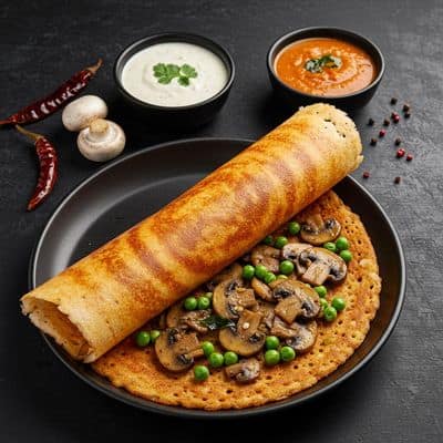 Mushroom Matar Dosa