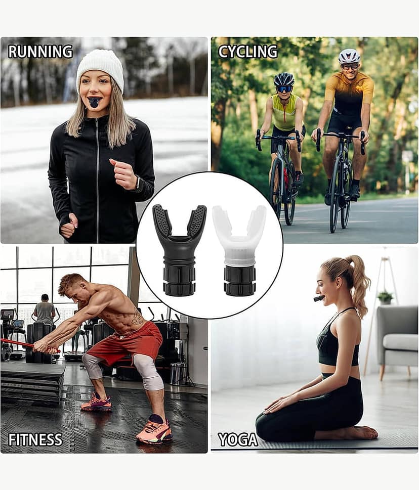 Breathing Exercise Trainer Machine for Lungs, Lung Capacity Enhancer Exerciser Equipment Respiratory Muscle Trainer Device Increased Sports Breathing Ability Fitness Men Women view 2