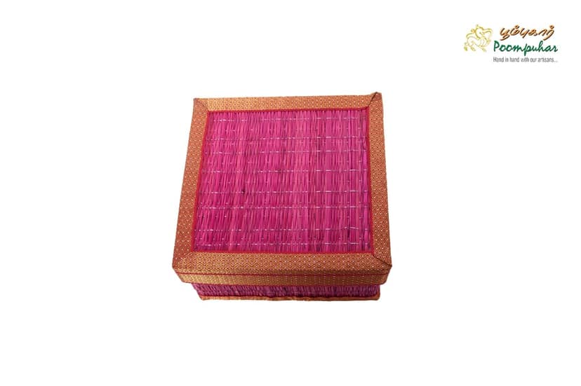 PALM LEAF BOX 7X7 INCH view 2