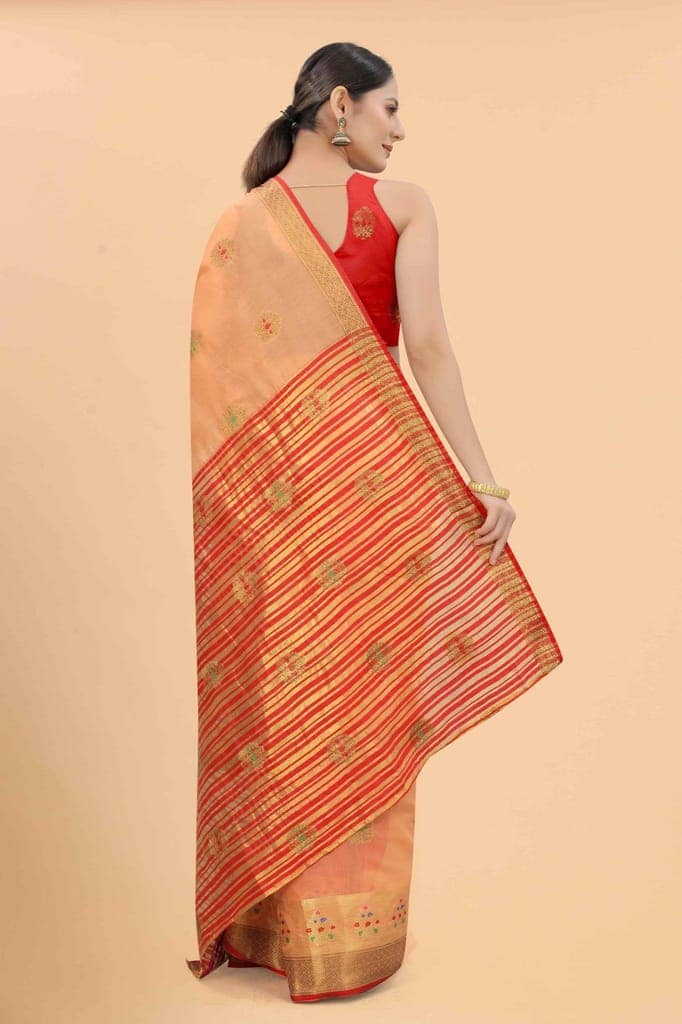 Women's Pure Cotton Woven Saree With Unstiched Blouse Piece view 2