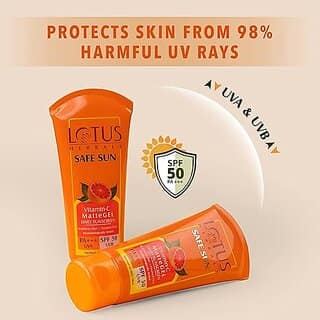 Lotus Herbals Safe Sun Vitamin C Matte Gel Daily Sunscreen Spf 50 Pa+++ Paraben Free 100G ( Pack Of 2 ) view 2