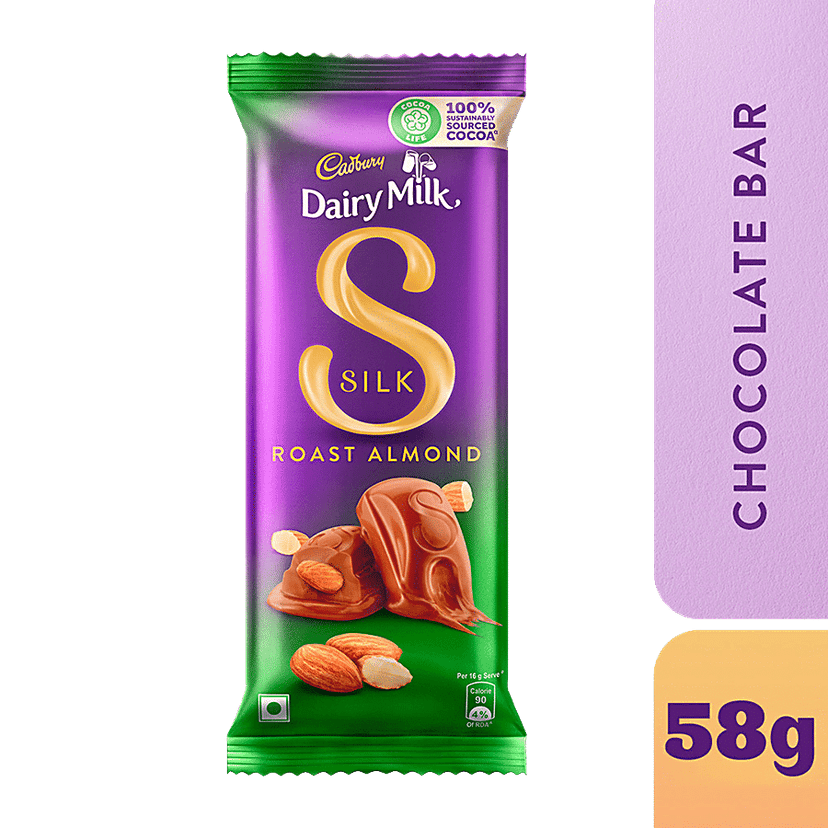 Cadbury Dairy Milk Silk Dairy Milk Silk Chocolate Bar - Roast Almond, 58 g