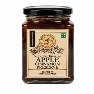 Maa Craft Apple Cinnamon Preserve | Himachali Apple Jam with Cinnamon | Handmade Fruit Preserve | Himalayan Crafted | Sweet & Spiced Spread | No Artificial Flavours | 300g