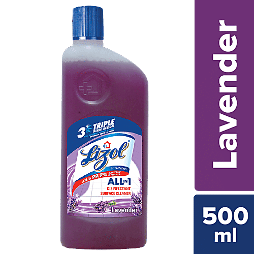 Lizol Disinfectant Surface & Floor Cleaner Liquid - Lavender, 500 ml