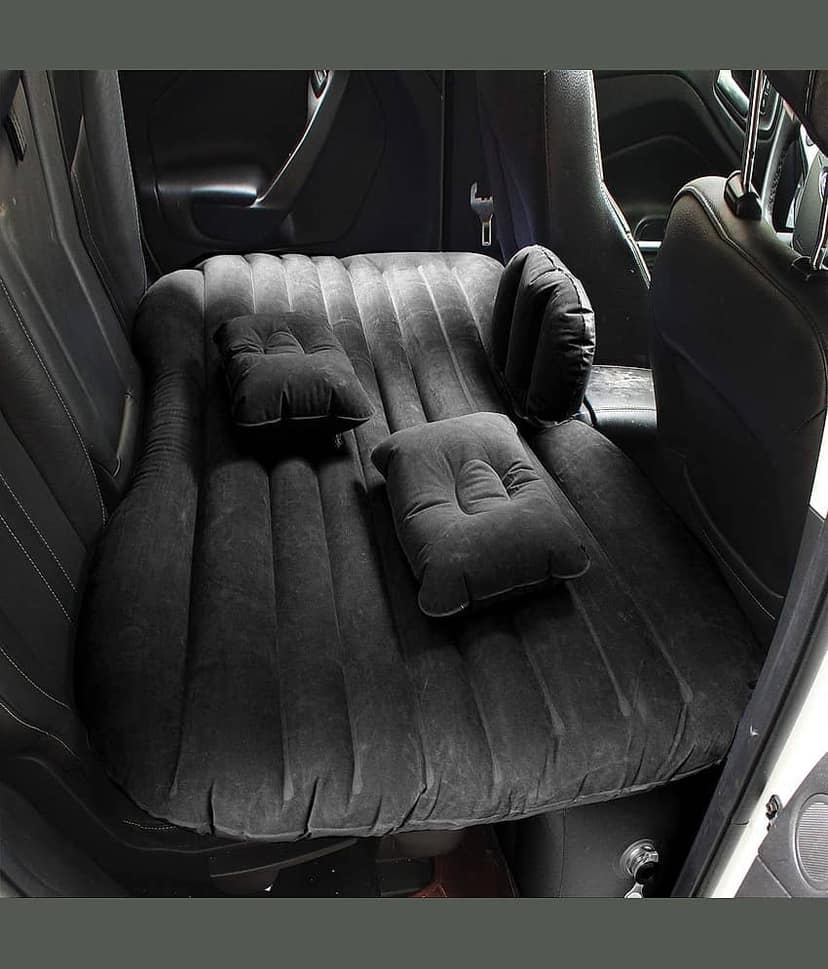 Car Travel Inflatable Sofa Mattress Air Bed Cushion Camping Bed Rear Seat with Two Inflatable Pillow and Air Pump for Car Back Seat Durable inflatable Mattress Sleeping & Enjoyment view 2