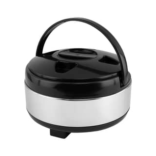 Elina Double Walled PUF Insulated Stainless Steel Casserole with Plastic Cover & Handle | Leak-Proof | Lightweight | Odour-Proof | Ideal for Keeping Food Hot for Long Hours, Silver