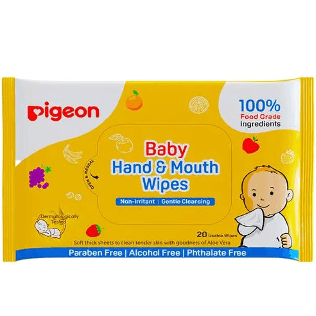 Pigeon Baby Hand & Mouth Wipes 20 Pcs