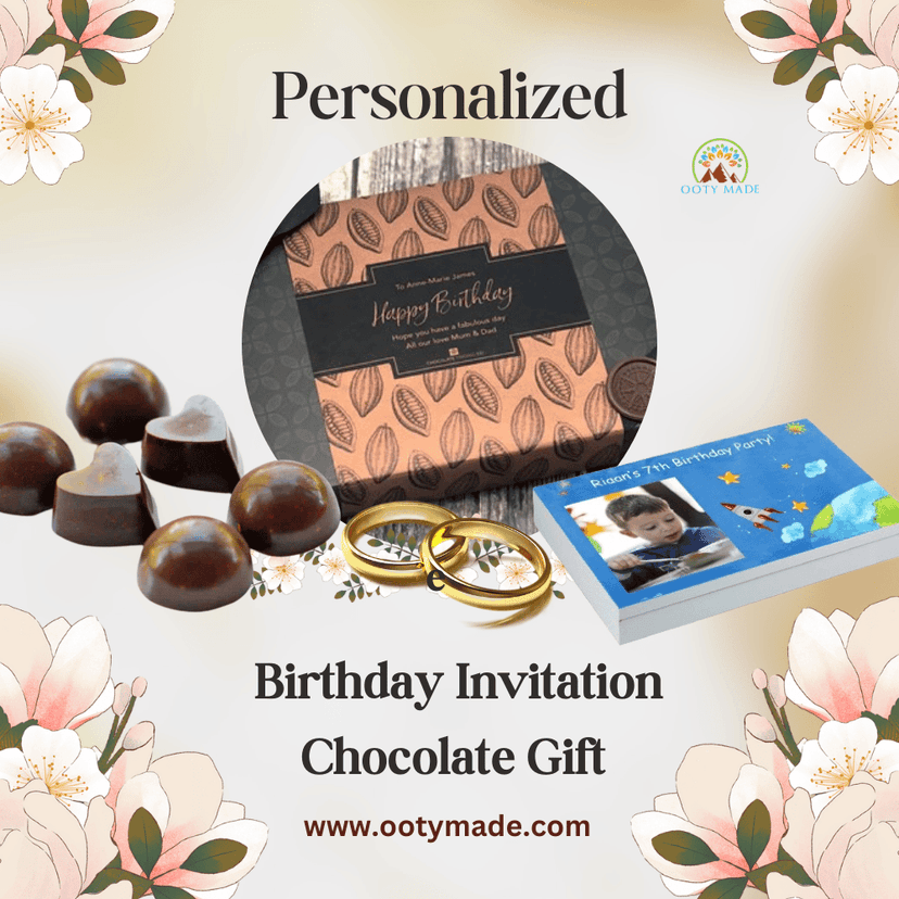 Birthday Invitation- Personaliszed Chocolate Gift Box- ( Sample) view 2