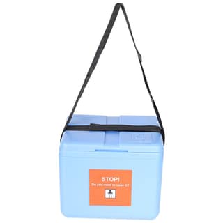 FAIRBIZPS Mini Vaccine Carrier Box with 2 Ice Pack Small Vaccine Storage Box (0.90 Ltr) Blue