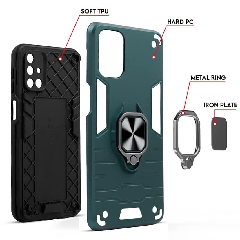 Mobile Cover for Samsung Galaxy A15 5G Armor Shockproof Back Case (Hybrid PC + TPU) with Kickstand view 2