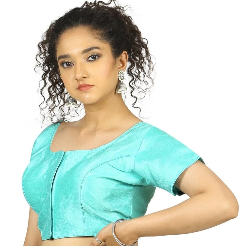 TheHangr Sky Blue Fantom Silk Blouse - 36