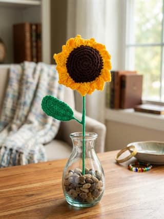 CROSHIA HUT Crochet Sunflower Stick