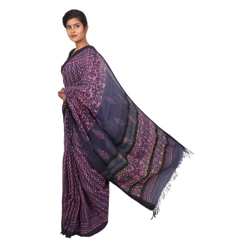 HANDLOOM KOSA SAREE WITH BLOUSE (SKU - 1ST501251219 SAREE- 166) view 2
