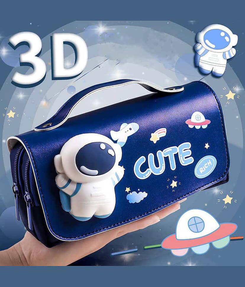 Villy 3D Astronaut Theme Pencil case Double Layer Large Capacity Pencil Bag view 2