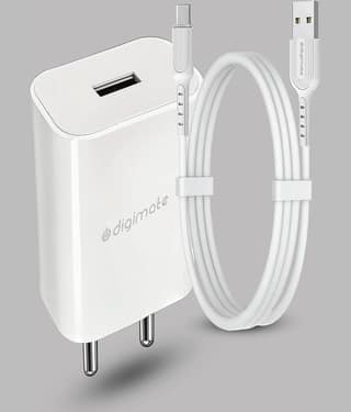 Digimate 15W Single USB Port Charger With Micro USB Cable (DG-ADP-1007, White)