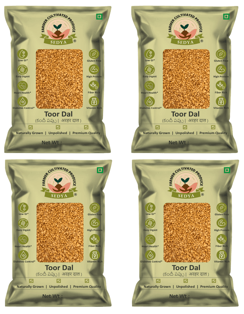 Sedya Unpolished Premium Toor Dal | Protein-Rich & Fresh | 2kg