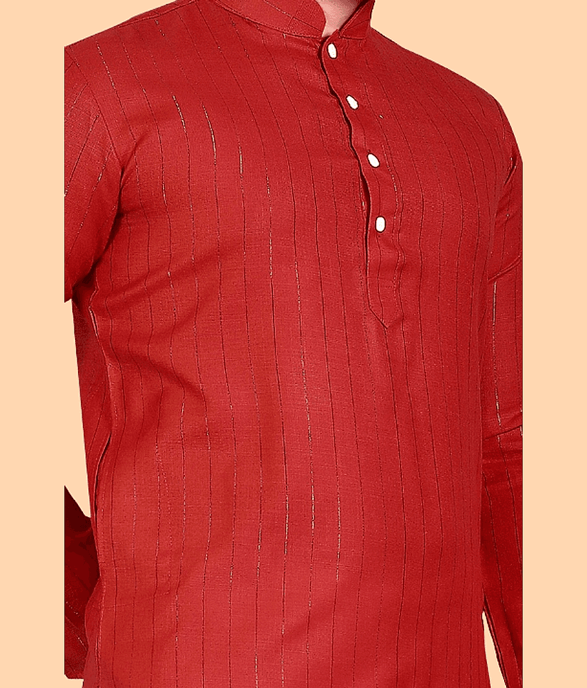 YUG ART - Olive Green Cotton Men's Regular Kurta ( Pack of 1 ) view 2