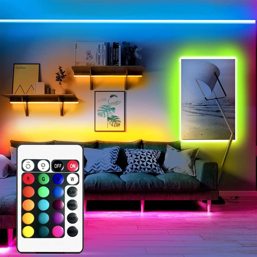 DAYBETTER 2 Ports 24 Key Wi-Fi Led Strip Lights Remote Control Work with Magic Home APP, 4 Pin Output Dimmable Remote Controller DC 12V (Without Power Adapter) view 2