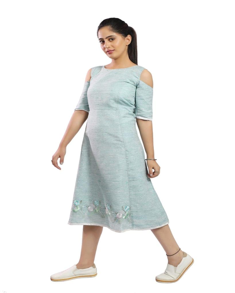 Sun Shines in you Handloom Cotton Tunic Dress view 2