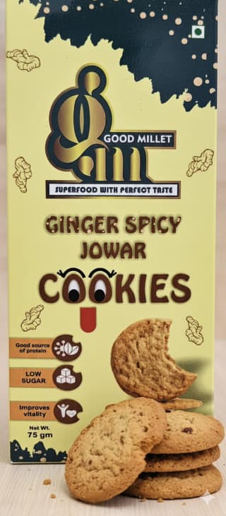 Success Arrow Superfoods Ginger Spicy Millet Cookie Pack of 3 -75 gm each