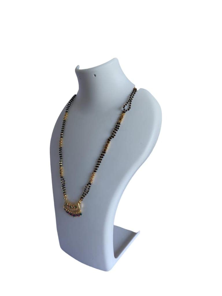 Black Beads Mangalsutra Traditional Indian Jewelry Gold Plated Necklace for Women view 2
