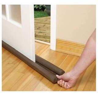(Pack of 1, 39-inches) Door Bottom Sealing Strip Guard for Home Door Stoppers, Seal, Closers Waterproof (Brown/Black)
