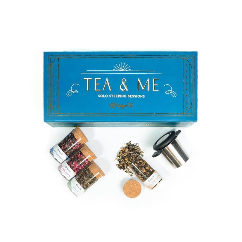 Udyan Tea TEA & ME Luxury Box - Elegant Loose Leaf Tea Collection with Glass Jars & Stainless Steel Infuser - Perfect Gift for Tea Enthusiasts view 2
