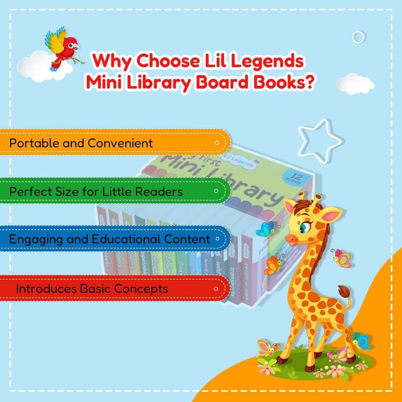 Oswaal Lil Legends Mini Library - Box Set- Alphabet | Numbers | Colours | Shapes | About Me | Flowers | Vegetables | Fruits | Farm & Pet Animals | Wild Animals | Transports | People At Work Oswaal Editorial Board view 2
