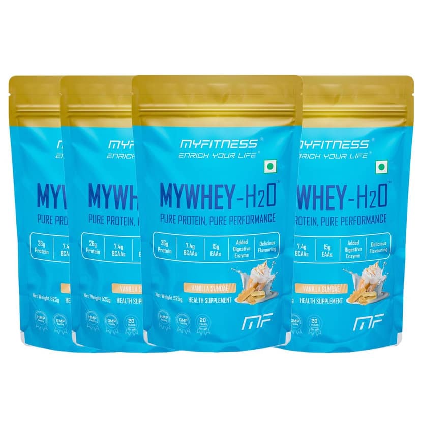Myfitness Mywhey H2O | 26g Protein Per Serving | 7.4g BCAAs | 15g EAAs | Added Digestive Enzymes |