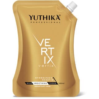 Yuthika Vertix Hair Smoothening Straightening Cream HYDROLYZED KERATIN 500ml