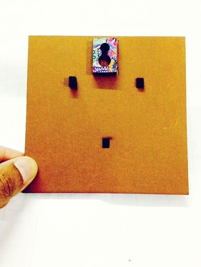 Key Holders - Square Jute Base With Summer trail jute Artwork Frame view 2
