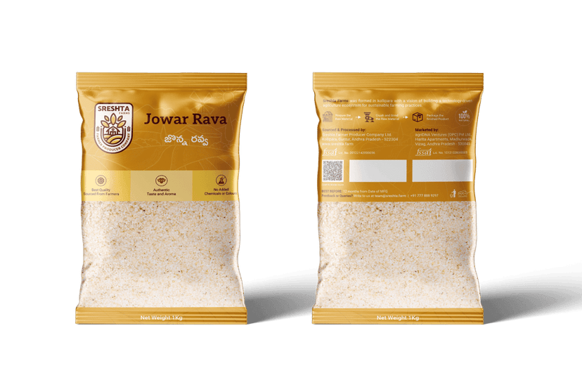 Sreshta Farms Jowar Rava - 1kg view 2