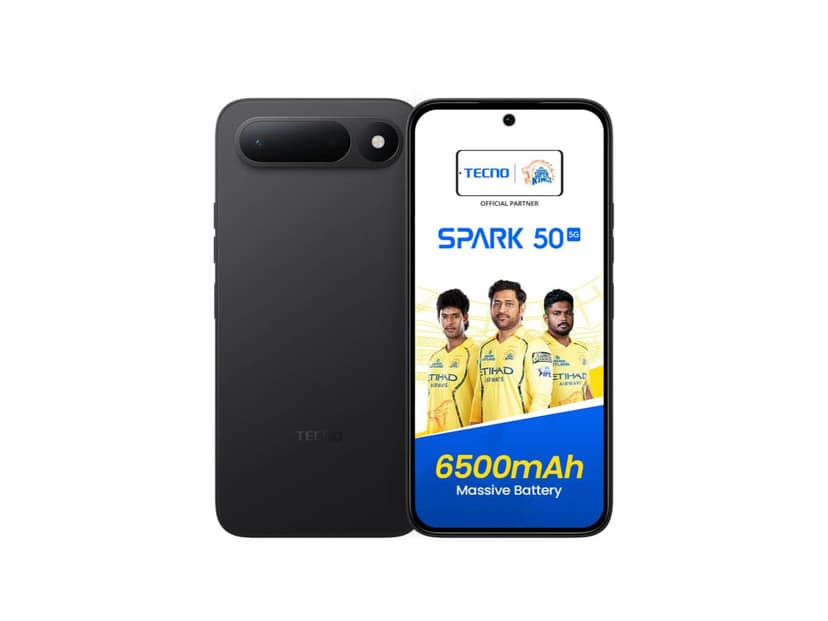 Tecno Spark 50 5G Smartphone, 4GB RAM, 128GB Storage - Ink Black