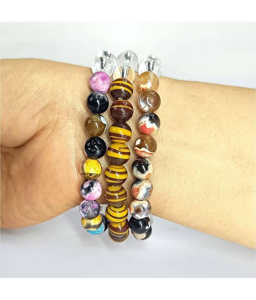 DAIVYA WELLNESS - Multicolor Bracelet ( Pack of 3 ) view 2