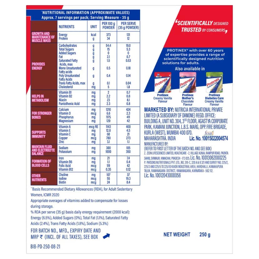 Protinex Powder Original (Chocolate) 250 Gms view 2