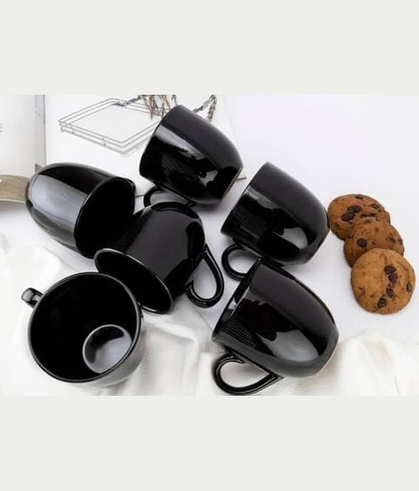 Love Unlimited Solid Bone China Tea Cup 150 ml ( Pack of 6 )