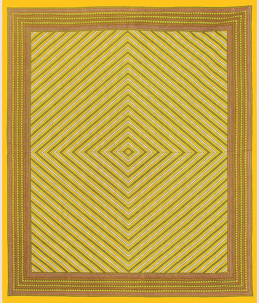 ABHACLOTHO Cotton 1 Double Bedsheet with 2 Pillow Covers ( Yellow ) view 2