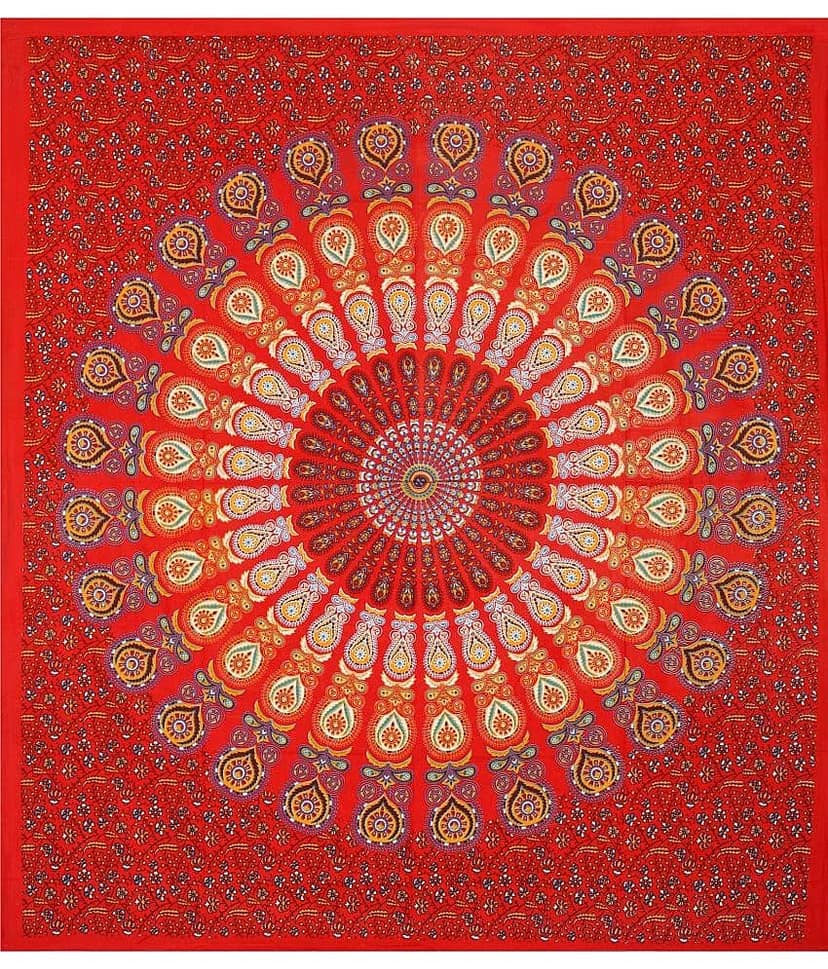 Cosito Cotton 1 Double Bedsheet with 2 Pillow Covers ( Red ) view 2