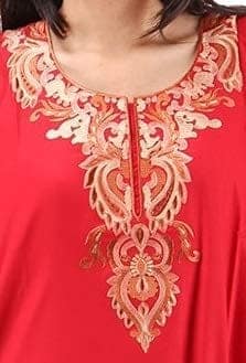 VALENCIA SLEEPWEAR Plain Cream Embroidery Gown Maxi Nightwear Nighty Lizzy Bizzy Soft Fabric view 2