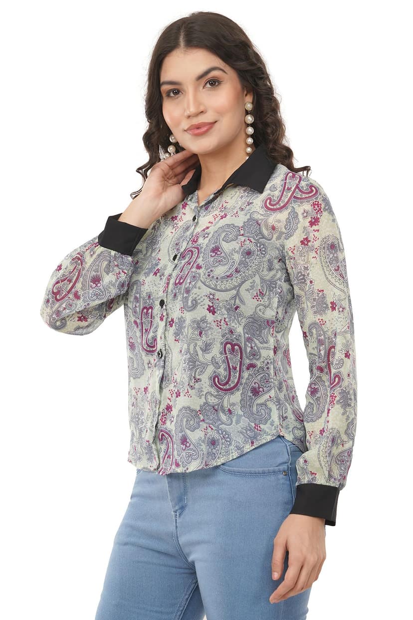 Womens Trendy Georgette Shirt view 2