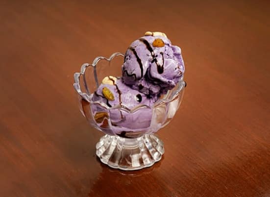 Blackcurrant ice-cream