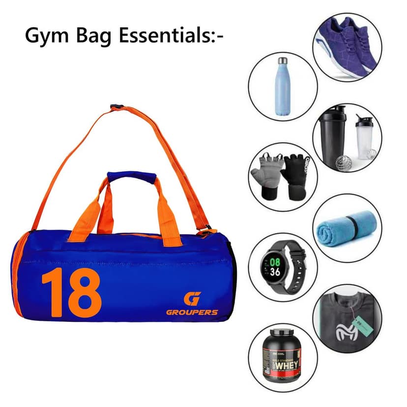 GROUPERS Classic Gym Bag | Lightweight, Stylish & Practical Sports Travel Bag view 2