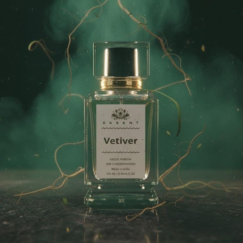 Essent Perfumes Khus Vetiver Eau de Parfum (EDP) – Earthy Vetiver Woody Long Lasting Perfume – Unisex Fragrance