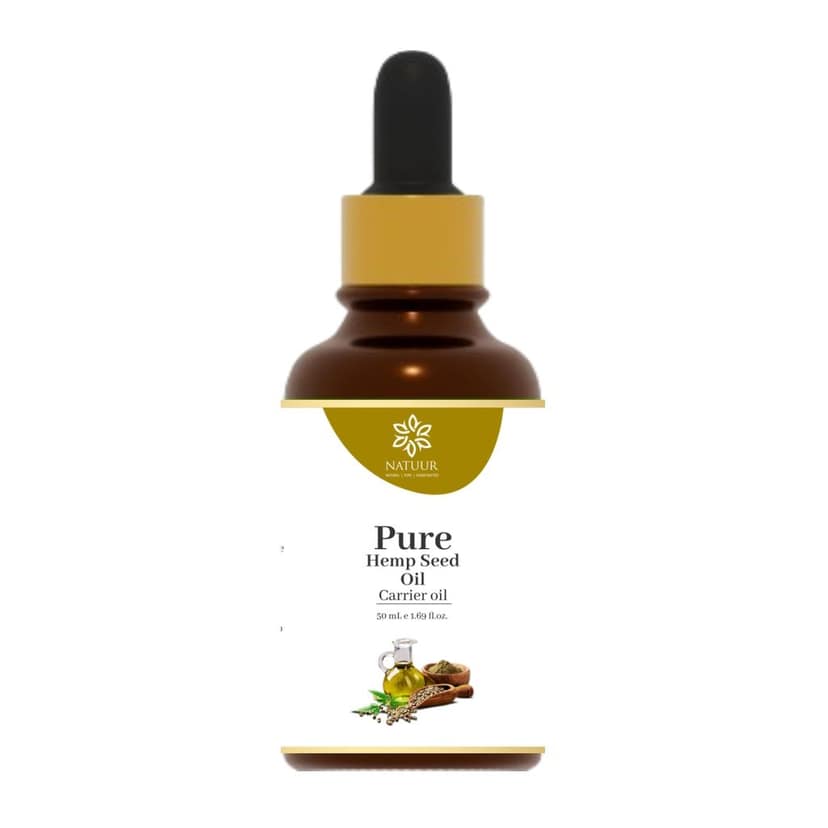 NATUUR - Pure Hemp Seed Oil - 50 ml | Anti-Aging Moisturizer | With Vitamins A, C & E