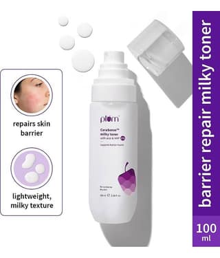 Plum CeraSense Milky Toner with Ceramides, Peptides for Barrier Repair Men & Women (100 ml)