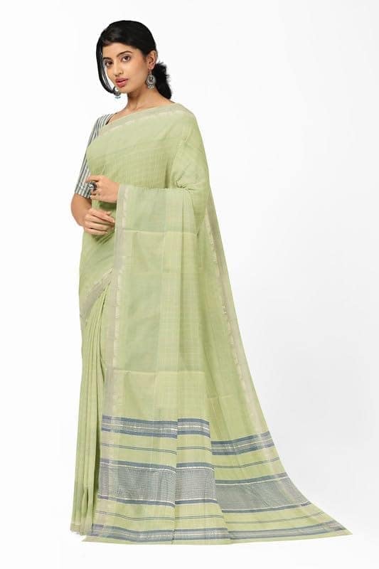 APCO Handloom - Women's Rahajmundry Pure Cotton Grey Handloom Saree (Angara Handloom Saree) 64 view 2