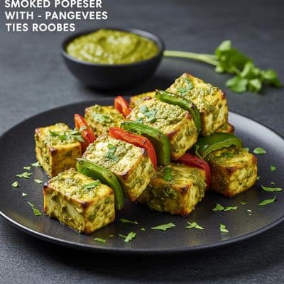 Smoked Pesto Paneer Tikka