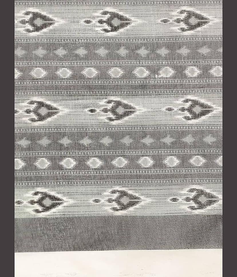 SHANVIKA Cotton Printed Saree Without Blouse Piece ( Grey ) view 2